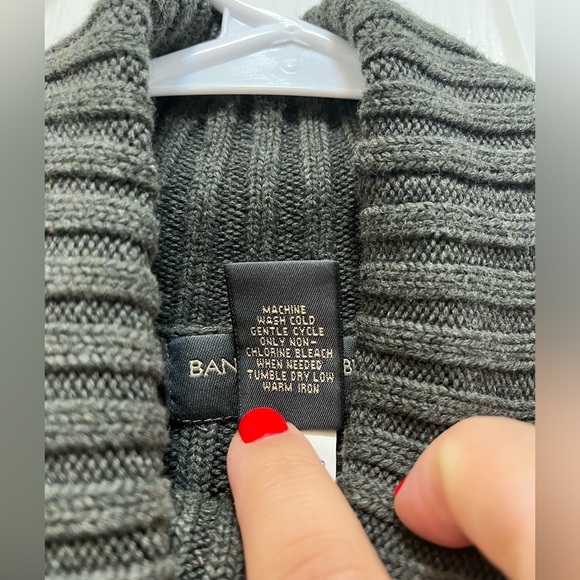 Banana Republic Cotton Ribbed Turtleneck Sweater Size Large - Picture 4 of 4